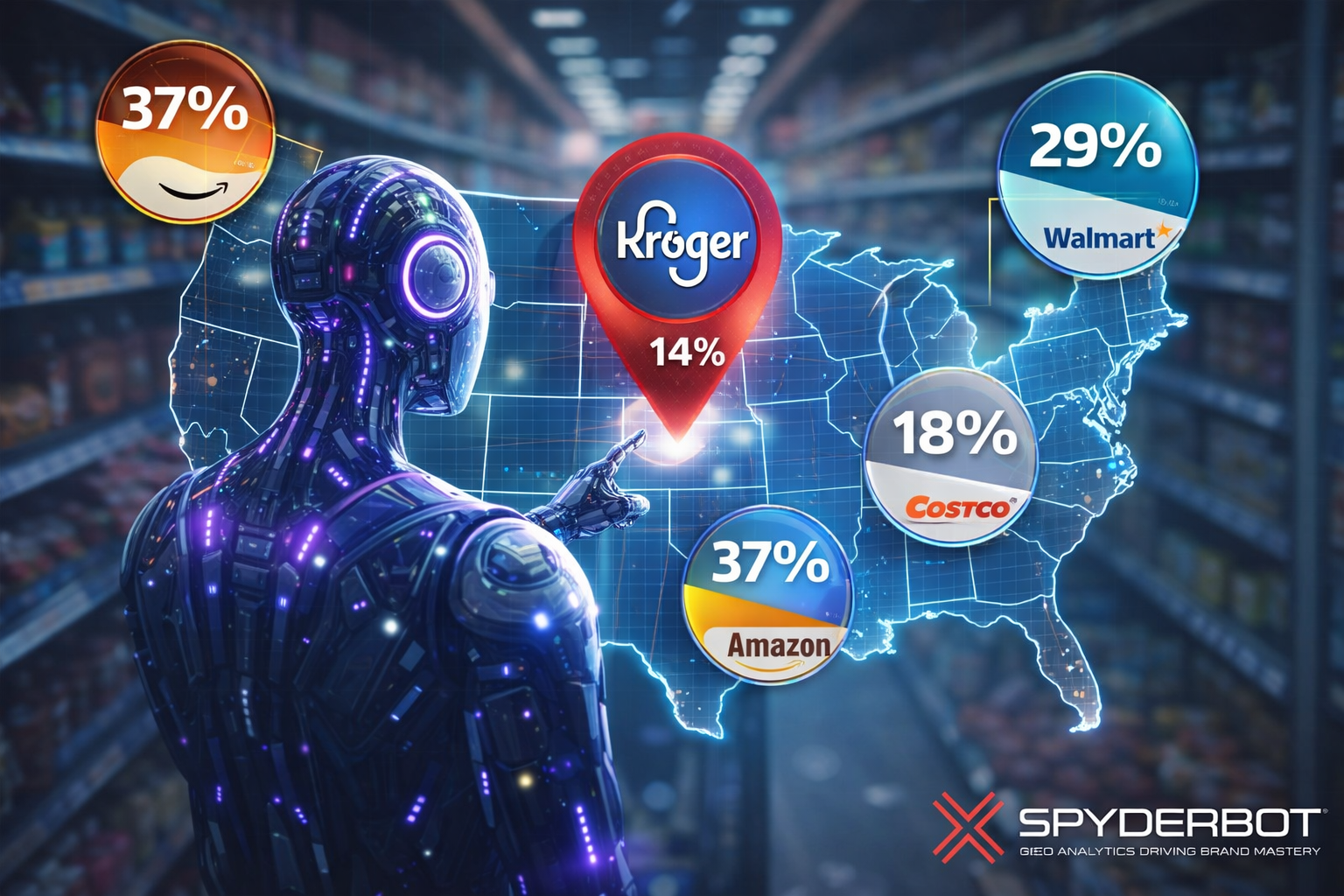 Kroger’s 14% Share of Voice Is Holding the Middle of the AI Grocery Map and Exposing Where Speed and Value Still Slip Away