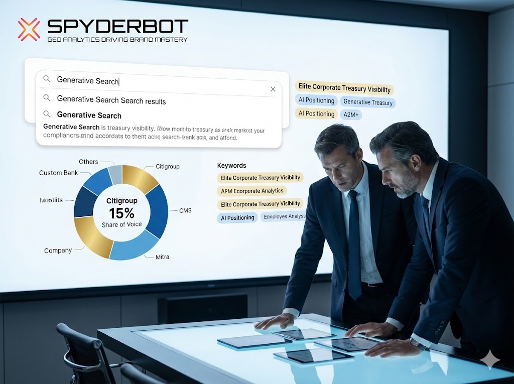 Citigroup’s Generative Search Positioning: 15% Share of Voice Amid Elite Corporate Treasury Visibility