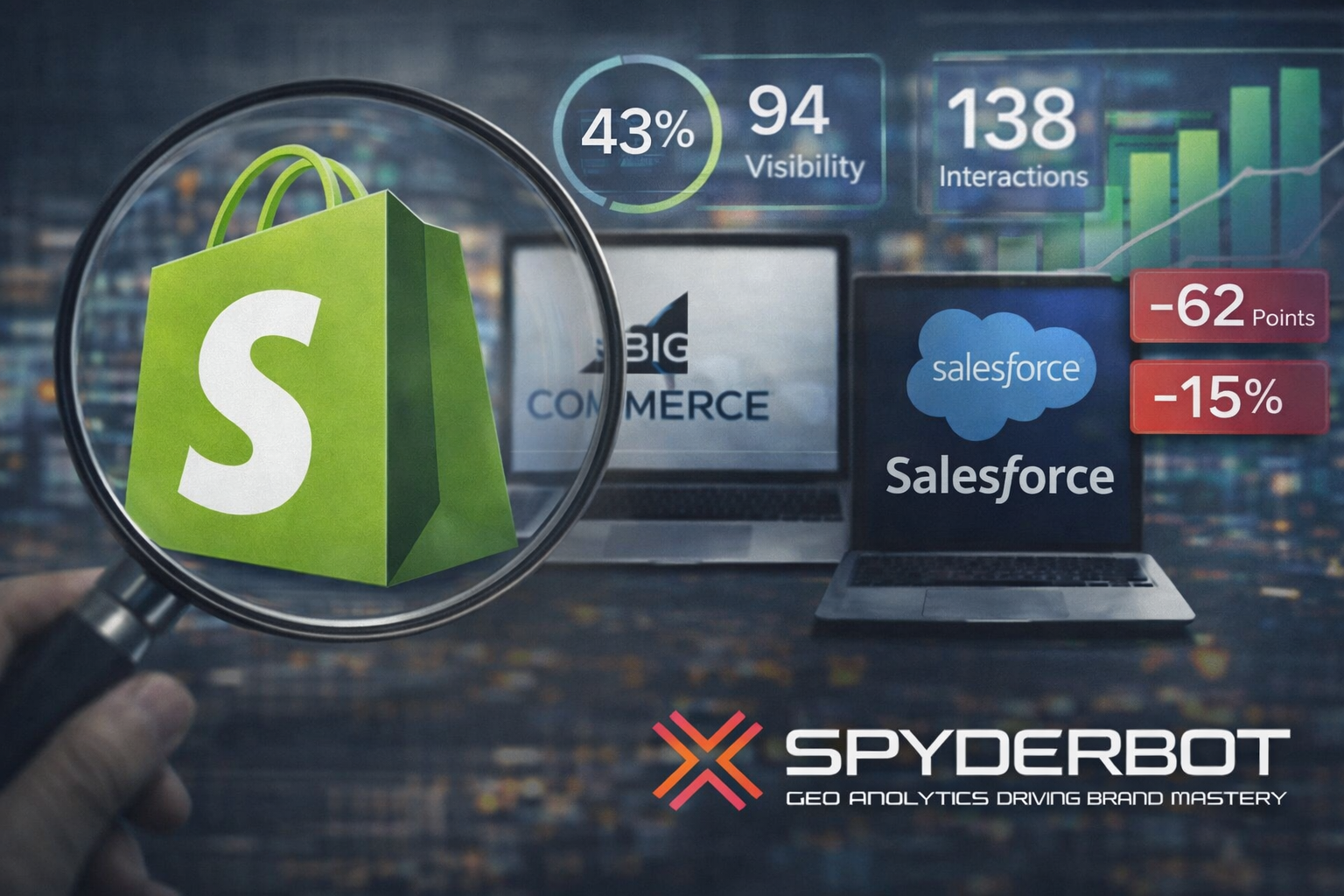 Shopify’s Leading 43% Generative Search Share Faces Rising Competitive Pressure in Enterprise and Headless Segments